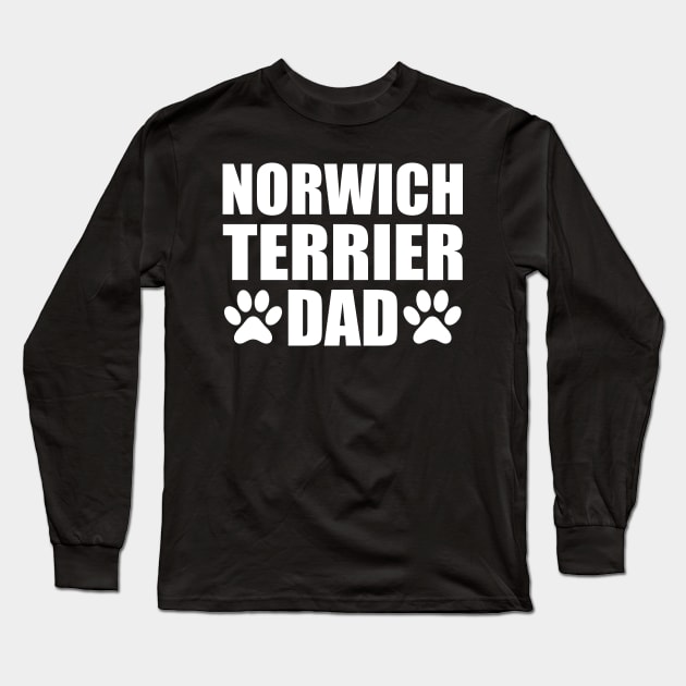 Norwich Terrier Dad Long Sleeve T-Shirt by KC Happy Shop
